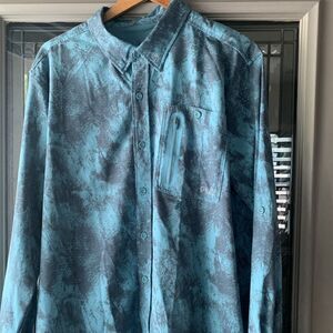 Gillz Men's Outdoor XL Hiking Vented Fishing Camping Shirt Blue XL Long Sleeve